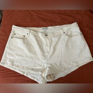 Abercrombie White Denim Shorts